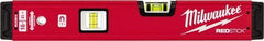 Milwaukee Tool - Magnetic 16" Long 2 Vial Box Beam Level - Aluminum, Red, 1 Level & 1 Plumb Vials - Americas Industrial Supply