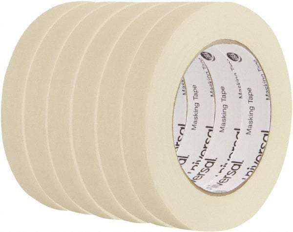 UNIVERSAL - 18mm Wide x 54.8 m Long Beige Crepe Paper Masking Tape - Series 6697, 5 mil Thick, 19 In/Lb Tensile Strength - Americas Industrial Supply