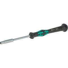 Wera - 3.2mm Solid Shaft Precision Nutdriver - Cushion Grip Handle, 6-1/4" OAL - Americas Industrial Supply