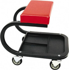 Whiteside - 440 Lb Capacity, 4 Wheel Creeper Seat with Tray - Steel, 15-1/2" Long x 19" High x 14" Wide - Americas Industrial Supply