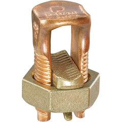 Panduit - 8 AWG, Copper Wire Compatible, Copper Alloy, Hex Split Bolt Connector - 3-3/4" OAL, 1.03" Wire Slot Diam, 26.162" Head Width - Americas Industrial Supply