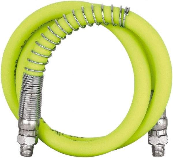 Legacy - 3-1/2' Long, 10,000 psi Operating Pressure, Rubber Grease Gun Hose - 3/16 NPT, 10,000 psi Burst Pressure - Americas Industrial Supply