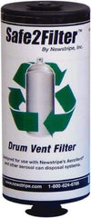 Made in USA - Trash Compactor/Crusher Carbon Filter Assembly - 4" Wide x 4" Long x 9" High, For Any 55 or 30 Gal Drum, 10004840 Aerovent Can Disposal Systems - Americas Industrial Supply