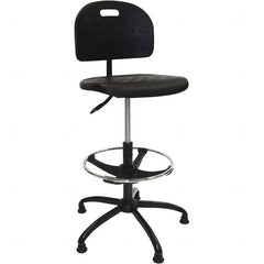 LISTA - 22 to 32" High Adjustable Height Swivel Stool - Americas Industrial Supply