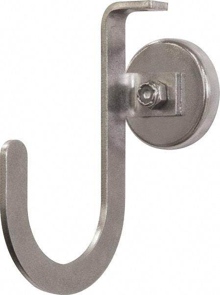 Mag-Mate - 15 Lb Capacity, 2" Projection, 304 Stainless Steel Magnetic J Hook - 3-1/8" OAL - Americas Industrial Supply