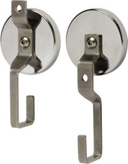 Mag-Mate - 19 Lb Capacity, 1" Projection, 304 Stainless Steel Magnetic Reversible Hook - 4-1/2" OAL - Americas Industrial Supply