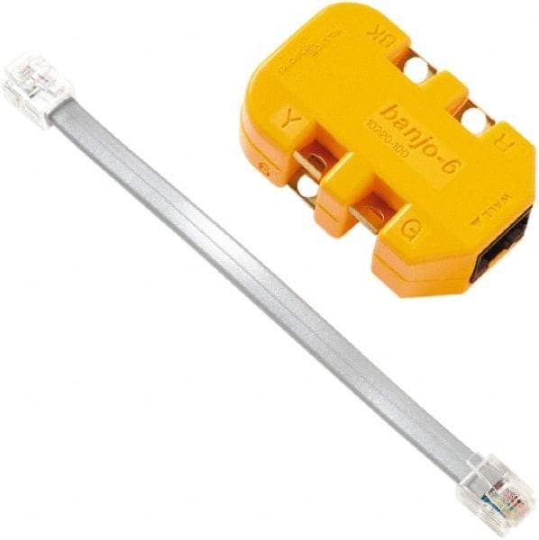 Fluke Networks - Yellow Electrical Test Equipment Modular Adapter - Use with Telephone Test Sets - Americas Industrial Supply