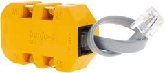 Fluke Networks - Yellow Electrical Test Equipment Modular Adapter - Use with Telephone Test Sets - Americas Industrial Supply