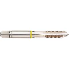 ‎5/16-18 3 Flute 2B Cobalt Spiral Point Plug Yellow Ring Tap-Bright Finish - Americas Industrial Supply