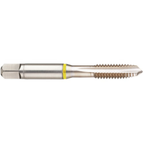 ‎12-24 3 Flute 2B Cobalt Spiral Point Plug Yellow Ring Tap-Bright Finish - Americas Industrial Supply