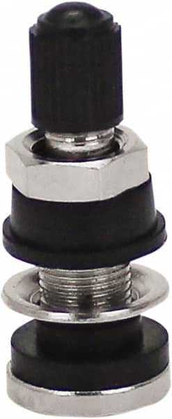Milton - Clamp-In Tubeless Tire Valve - For Rim Holes 5/8", Rim Holes .453 - Americas Industrial Supply