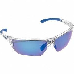 MCR Safety - Blue Mirror Lenses, Framed Dual Lens Safety Glasses - Americas Industrial Supply