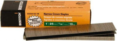 Stanley Bostitch - 1" Long x 7/32" Wide, 18 Gauge Narrow Crown Construction Staple - Steel, Chisel Point - Americas Industrial Supply