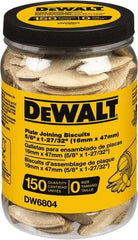 DeWALT - Size 0 Biscuits - 150 Pieces, Tube - Americas Industrial Supply