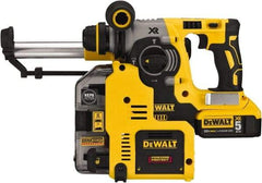 DeWALT - 20 Volt 1" Keyless Chuck Cordless Rotary Hammer - 0 to 4,600 BPM, 0 to 1,100 RPM, Reversible - Americas Industrial Supply