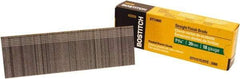 Stanley Bostitch - 18 Gauge 0.05" Shank Diam 1-9/16" Long Brad Nails for Power Nailers - Steel, Bright Finish, Ring Shank, Straight Stick Adhesive Collation, Brad Head, Chisel Point - Americas Industrial Supply