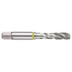 M12x1.75 6H 3-Flute Cobalt Yellow Ring Semi-Bottoming 40 degree Spiral Flute Tap-Bright - Americas Industrial Supply
