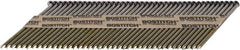 Stanley Bostitch - 11 Gauge 0.12" Shank Diam 3-1/4" Long Framing Nails for Power Nailers - Steel, Bright Finish, Smooth Shank, Angled Stick Paper Tape Collation, Round Head - Americas Industrial Supply