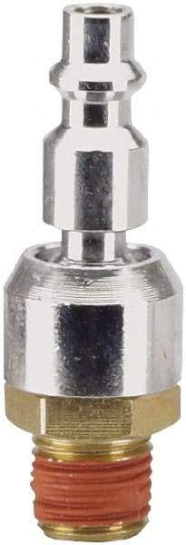 Stanley Bostitch - 1/4 Male NPT Pneumatic Hose Swivel Fitting - 1/4" ID, Steel Zinc Plated, Industrial Interchange, 1/4" Body Diam - Americas Industrial Supply