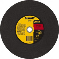 DeWALT - 16" 24 Grit Aluminum Oxide Cutoff Wheel - 5/32" Thick, 20mm Arbor, 4,700 Max RPM, Use with Chop Saws - Americas Industrial Supply