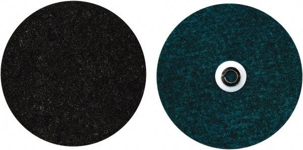 Norton - 4-1/2" Coarse Grade Aluminum Oxide Deburring Disc - 5/8-11 Threaded Center Hole, Quick Change Connection, Blue, 12,000 Max RPM - Americas Industrial Supply