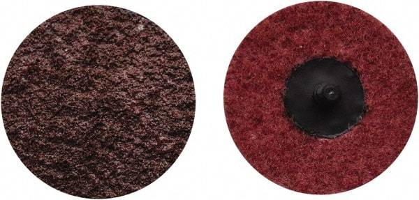 Norton - 4" Disc Diam, Aluminum Oxide Quick Change Disc - Type R Attaching System, Nonwoven, Maroon, Medium Grade, 12,000 RPM - Americas Industrial Supply