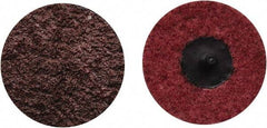 Norton - 4" Disc Diam, Aluminum Oxide Quick Change Disc - Type R Attaching System, Nonwoven, Maroon, Medium Grade, 12,000 RPM - Americas Industrial Supply