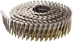 Stanley Bostitch - 13 Gauge 0.09" Shank Diam 1-1/4" Long Framing Nails for Power Nailers - Steel, Stainless Steel Finish, Ring Shank, Coil Wire Collation, Round Head, Blunt Diamond Point - Americas Industrial Supply