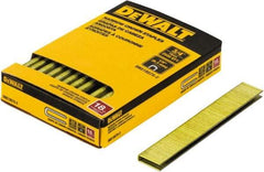 DeWALT - 3/4" Long x 1/4" Wide, 18 Gauge Crowned Construction Staple - Steel, Copper Finish, Chisel Point - Americas Industrial Supply