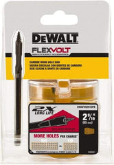 DeWALT - 2-9/16" Diam, 2" Cutting Depth, Hole Saw - Carbide-Tipped Saw, Toothed Edge - Americas Industrial Supply