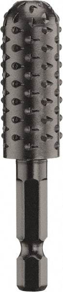 DeWALT - 1/2" Cut Diam, 1/4" Shank Diam, Cylinder Head Fine Diamond Cut Burr - Steel - Americas Industrial Supply