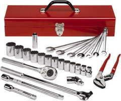 Proto - 27 Piece 3/4 & 1" Drive Master Tool Set - Comes in Tool Box - Americas Industrial Supply