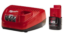 Milwaukee Tool - 12 Volt, 1 Battery Lithium-Ion Power Tool Charger - Battery Included - Americas Industrial Supply