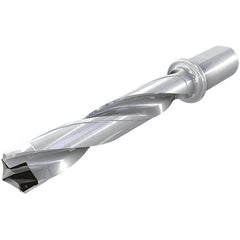 Iscar - 38 to 38.9mm Diam, 3xD, 114mm Max Drill Depth, 32mm Shank Diam, 217.8mm OAL, Replaceable Tip Drill - HFP-IQ Insert, 38 Seat Size, DFN Toolholder, Series ChamIOdrill - Americas Industrial Supply