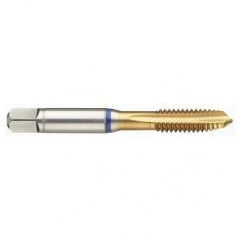 42433 2B 4-Flute PM Cobalt Blue Ring Spiral Point Plug Tap-TiN - Americas Industrial Supply