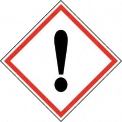NMC - Hazardous Materials Label, Header: Harmful Irritant Warning - Legend: GHS - Graphic, English, Black & Red, 2" Long x 2" High, No Coating - Americas Industrial Supply