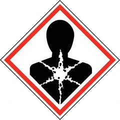 NMC - Hazardous Materials Label, Header: Health Hazard - Legend: GHS - Graphic, English, Black & Red, 2" Long x 2" High, No Coating - Americas Industrial Supply