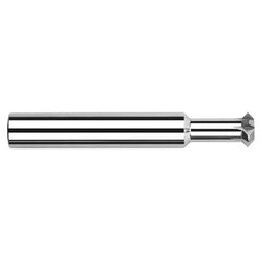 ‎Double Angle Shank Cutters - 0.5000″ (1/2″) Cutter Diameter × 0.3250″ Width × 1.5000″ (1-1/2″) Neck Length Carbide Double Angle Shank Cutter, 6 Flutes - Exact Industrial Supply