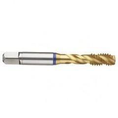 9/16-12 2B 4-Flute PM Cobalt Blue Ring Semi-Bottoming 40 degree Spiral Flute Tap-TiN - Americas Industrial Supply