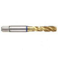 1/4-28 2B 3-Flute PM Cobalt Blue Ring Semi-Bottoming 40 degree Spiral Flute Tap-TiN - Americas Industrial Supply