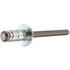 STANLEY Engineered Fastening - Size 6 Dome Head Aluminum Multi Grip Blind Rivet - Aluminum Mandrel, 0.063" to 1/4" Grip, 3/16" Head Diam, 0.192" to 0.205" Hole Diam, 0.116" Body Diam - Americas Industrial Supply