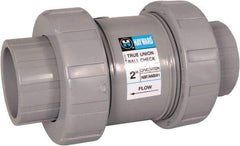 Hayward - 1-1/2" Pipe, PVC True Union Design Ball Valve - Inline - One Way Flow, Socket x Thread Ends, 235 WOG - Americas Industrial Supply