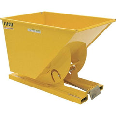 Vestil - 590 Lb Load Capacity, 1 Cu Yd, Steel Self-Dumping Hopper - 41-9/16" Wide x 61-1/8" Long x 42-3/4" High, Yellow - Americas Industrial Supply