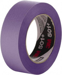 3M - 96mm Wide x 55 m Long Purple Crepe Paper Masking Tape - Series 501+, 33 In/Lb Tensile Strength - Americas Industrial Supply