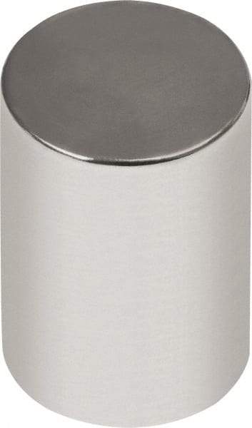 Mag-Mate - 1/4" Diam x 1/2" High Neodymium Rare Earth Magnet - 3.87 Lb Max Capacity, 180°F Max, Nickel Plated - Americas Industrial Supply