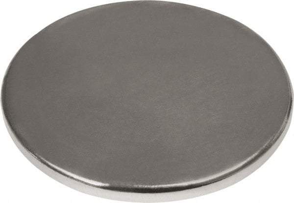 Mag-Mate - 1" Diam x 1/16" High Neodymium Rare Earth Magnet - 16.5 Lb Max Capacity, 180°F Max, Nickel Plated - Americas Industrial Supply