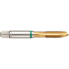 M3 × 0.5 3FL 6H Cobalt Spiral Point Plug Green Ring Tap-TiN - Americas Industrial Supply