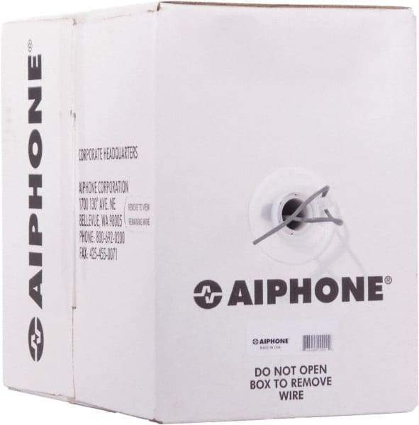 Aiphone - 20 AWG, 2 Wire, 500' OAL Unshielded Automation & Communication Cable - Polyethylene Insulation, 0.032" OD - Americas Industrial Supply