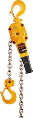 Harrington Hoist - 5,500 Lb Lifting Capacity, 5' Lift Height, Lever Hoist - Made from Chain, 81 Lb Avg Pull to Lift Rated Load, 1 Chain - Americas Industrial Supply