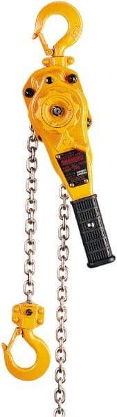 Harrington Hoist - 2,000 Lb Lifting Capacity, 20' Lift Height, Lever Hoist - Made from Chain, 72 Lb Avg Pull to Lift Rated Load, 1 Chain - Americas Industrial Supply